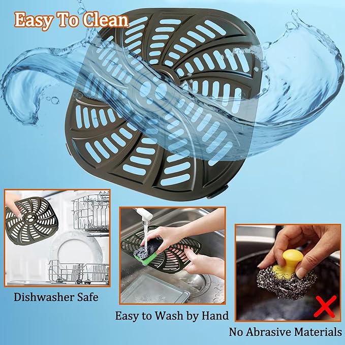 GSZN 7QT Air Fryer Crisper Tray for Gourmia GAF798 Air Fryers, Upgraded Nonstick Air Fryer Grill Pan Crisper Plate Insert Rack Grate Grid Shelf for Gourmia 7QT Air Fryers, Dishwasher Safe