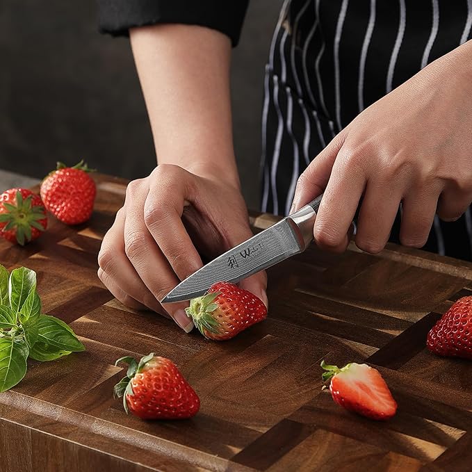 Wakoli EDIS 3-Piece Damascus Knife Set – Professional Kitchen Knives with VG10 Core Blades, 67-Layer Damascus Steel and Ergonomic Pakkawood Handles – Premium Chef Knife Set in Wooden Gift Box