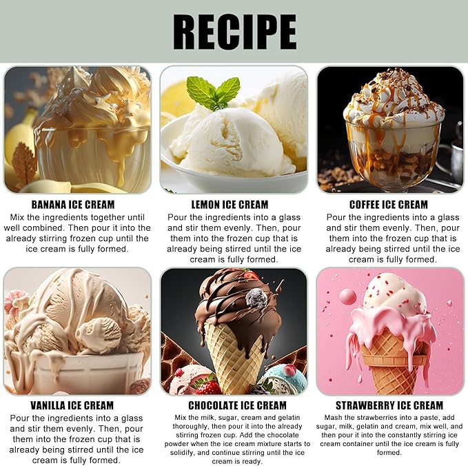 Soft Ice Cream Maker, Soft Serve Ice Cream Machine Portable Icecream Machines for Home Automatic Mini-Ice Cream Maker Dispenser Countertop Yoghurt Makers for Home Cafe Office