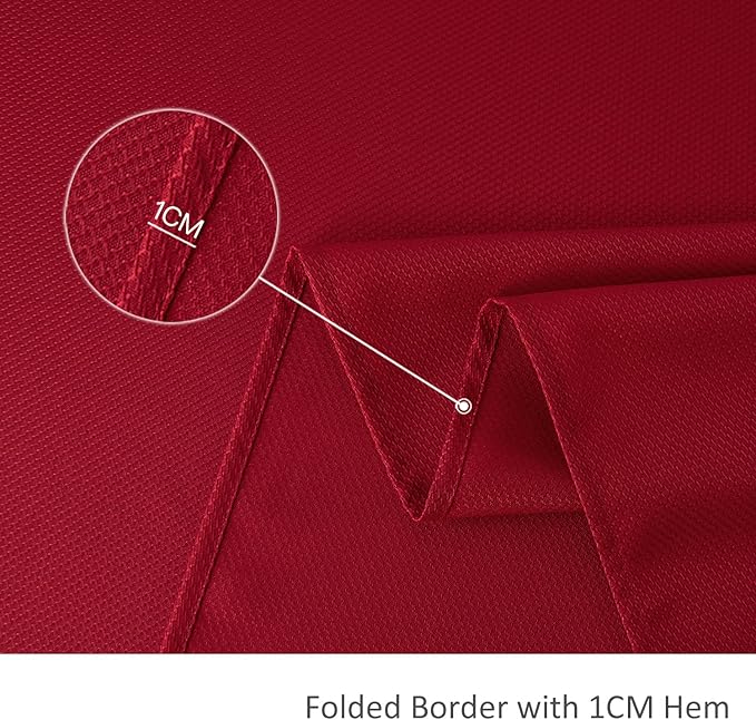 maxmill Textured Rectangular Tablecloth Water Resistance Antiwrinkle Spillproof Soft Jacquard Table Cloth for Dining Room, Buffet Banquet Parties and Holiday Dinners, 60 x 104 Inch, Red