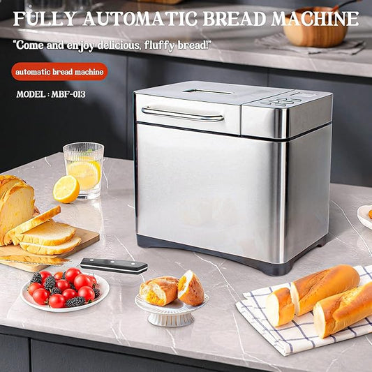 2.2LB Large Automatic Bread Machine, Professional Bread Maker with Nonstick Ceramic Pan and, 17 Smart Cooking Programs, 15 Hours Timer and 3 Loaf Sizes for Breakfast, Picnic