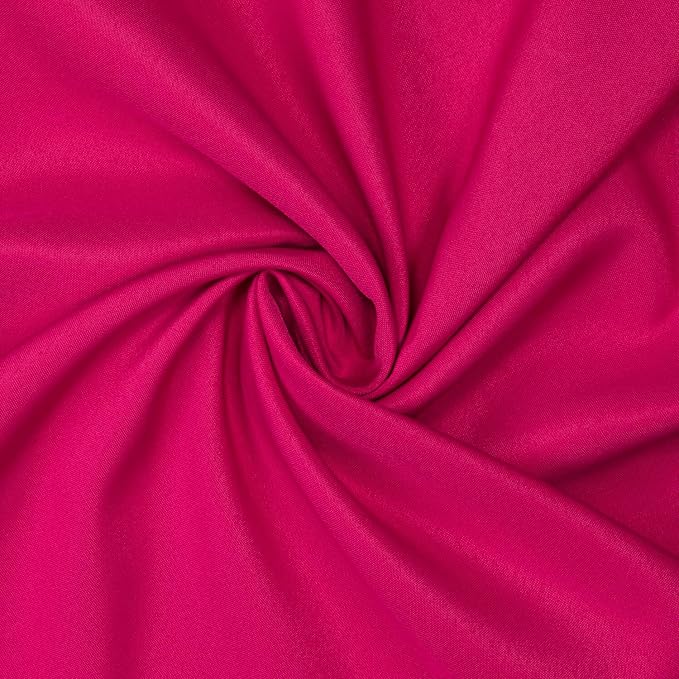 Gee Di Moda Round Tablecloth - 108 Inch Fuchsia Round Table Cloth for 48 to 72 Inch Round Tables - Heavy Duty Washable Fabric - for Buffet Table, Holiday Party, Dinner, Wedding & Baby Shower