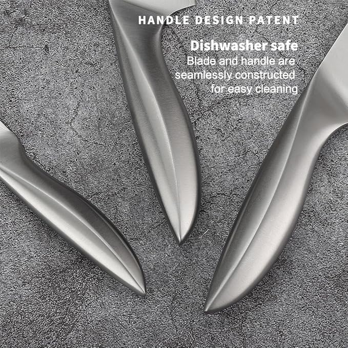 3 PCS Damascus Chef Knife Set, Ultra-Smooth Cutting Experience and Professional Grade Sharp, Kitchen Knife Set,Handle Ergonomic Design,9CR18MOV High Carbon Stainless Steel,Dishwasher Safe