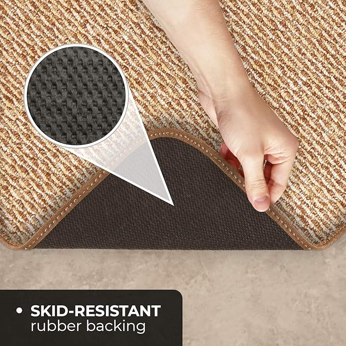 House, Home and More Skid-Resistant Carpet Runner - Praline Brown - 10 Feet X 36 Inches