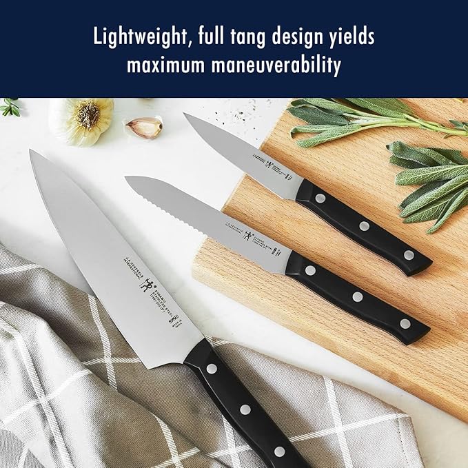 HENCKELS Dynamic Razor-Sharp 15-Piece Knife Set, Chef Knife, Bread Knife, Steak Knife, German Engineered Informed by 100+ Years of Mastery