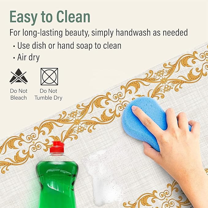 RIMONA'S Thermo Heat Resistant Table Runner and Trivet for Hot Dishes - Waterproof Hot Plates to Protect Table and Countertop - Kitchen & Dining 350F Heat Protector 40" - The Everyday Jute Lace