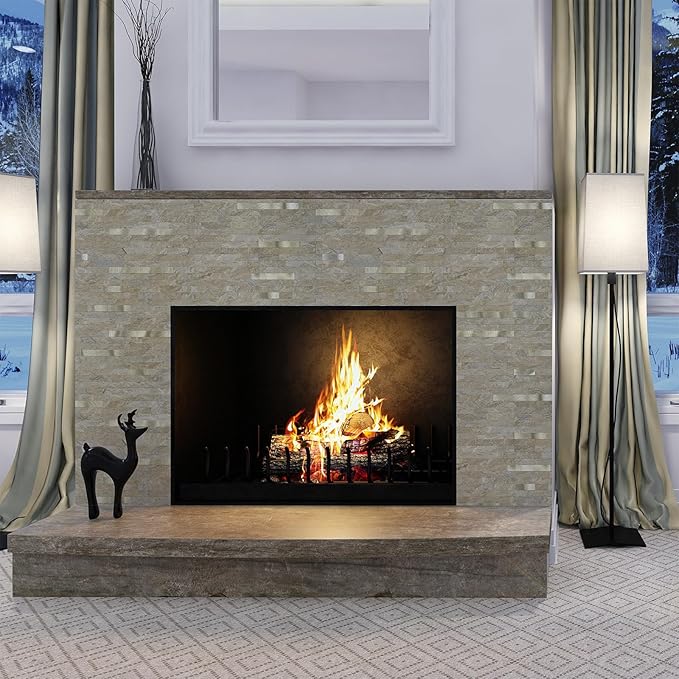 20 Sheets Peel and Stick Backsplash for Kitchen, Sandstone with Metal Gold Look Stick on Tile Upgrade Your Kitchen Backsplash, RV, Fireplace