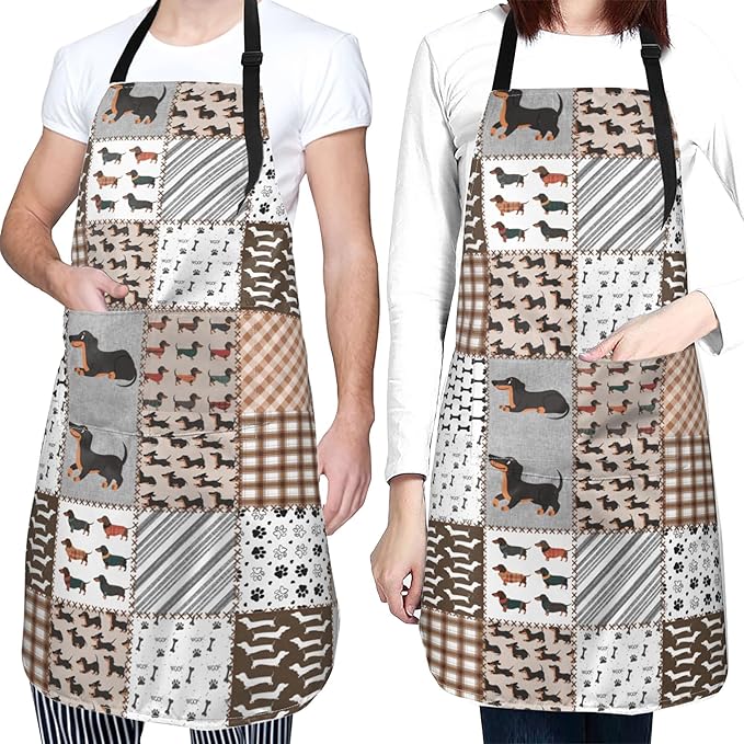 Apron with Pockets Aprons for Women Men Kitchen Chef Apron for Cooking Gardening Server Waitress Painting