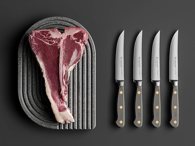 WÜSTHOF Classic Velvet Oyster 4 Piece Steak Knife Set