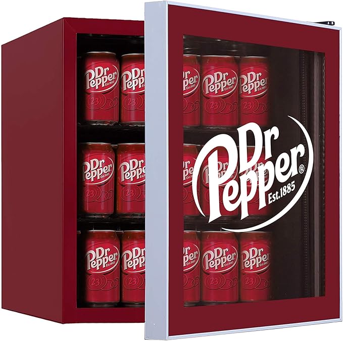 Curtis MIS169DRP DR. Pepper 50 Can Beverage Cooler, Glass Door, 1.8 cu ft, Maroon