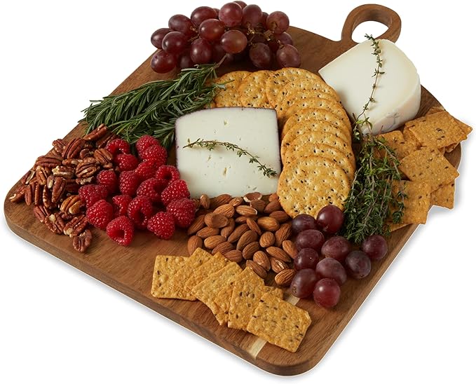 Twine Large Serving Board, Charcuterie Boards Accessories Appetizer Serving Tray, Large Cutting Board Acacia Wood Serving Tray Set of 1