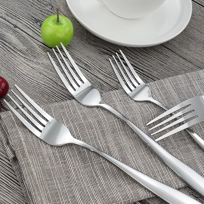 16-Piece Stainless Steel Dinner Forks, 8.27-INCH