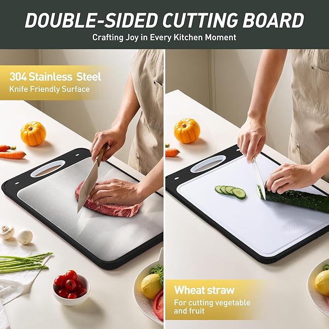 2 in 1 Stainless Steel Cutting Board with Handle Great Grandma Christmas Xmas Birthday Mother Gifts Ideas Grandmother Gigi Granny Nana Glamma Mawmaw Yaya Abuela Abuelita Mamaw Mimi Nonna Oma Meme