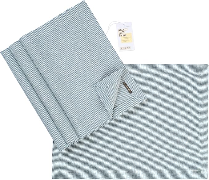 MEEMA Table Cloth Placemats Set of 4 | Washable Kitchen Mat with Pocket | Upcycled, Denim & Durable Cotton Fabric Table Mats for Home and Kitchen Decor| 14 x 20 in