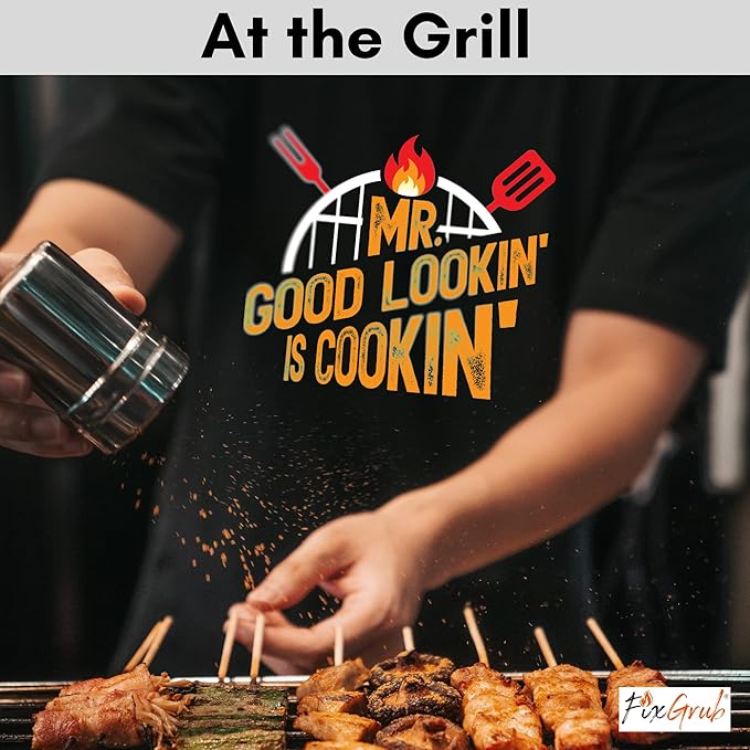 Mr Good Lookin Cooking Apron, Kitchen Apron for Men, Ideal Christmas or Father's Day Gift, Gift Set or Apron Only