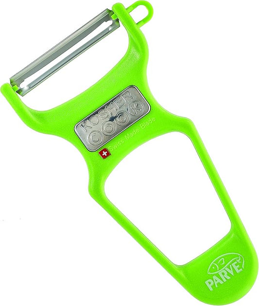 The Kosher Cook Y Vegetable Peeler - Heavy Duty, Ultra Sharp Stainless Steel Blade - Swiss Peeler - Easy Grip Plastic Handle - Color Coded Kitchen Tools - Green