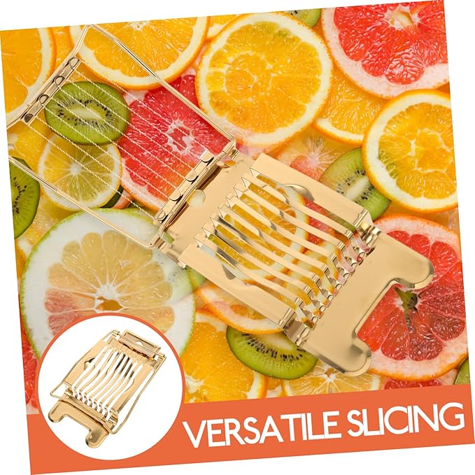 Heavy Duty Stainless Steel Egg Slicer and Multi-functional Fruit Dicer Tool for Even Slicing of Hard Boiled Eggs Mushrooms Cheese and Strawberries Compact Kitchen Essential