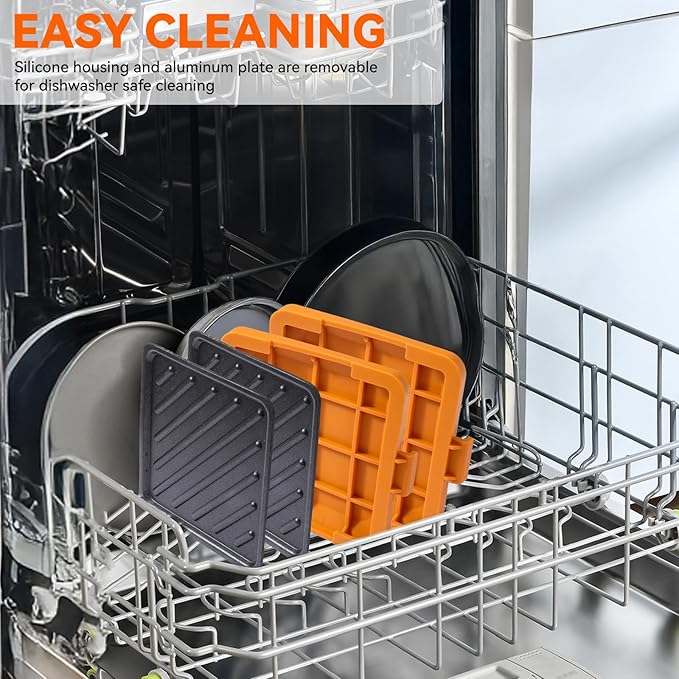 Microwave Toastie Sandwich Maker, Nonstick Plate Panini Maker, Versatile Wireless Small Toaster, Toastie Safe in Microwave Oven, Dishwasher Safe, Fast Cooking for Breakfast, Snacks, Orange