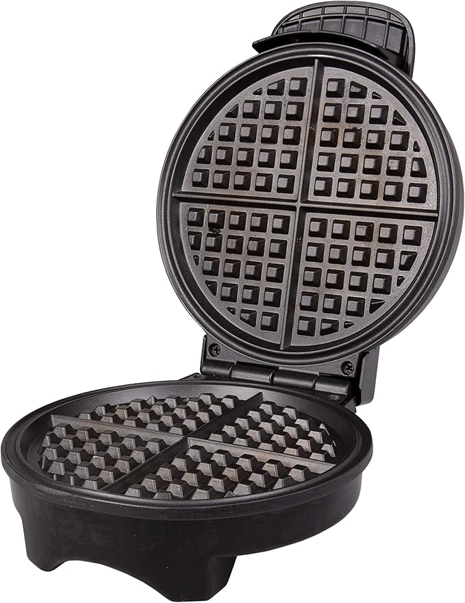 Waffle Maker by Cucina Pro- Griddle Makes 7 Inch Thin, American Style Waffles for Breakfast- NonStick Waffler Iron w Adjustable Temperature Control & Recipe Guide, Easy Use Kitchen Appliance Essential