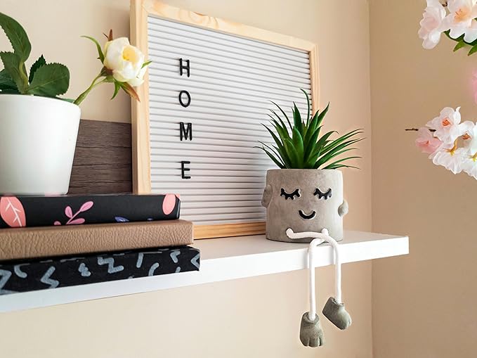 OLEEK small fake plants office decor - fake succulents plants artificial for desk decor - fake plant office decorations for work - office decor for women - office plants cubicle accessories room décor
