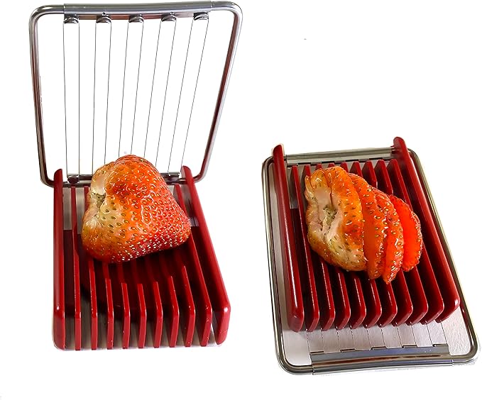 Norpro Dual Sided Flip N'Slice Slicer, Red, 4.25" x 3.25" x .88"