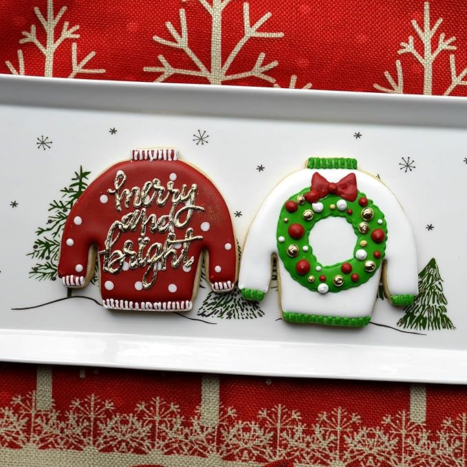 Sweet Cookie Crumbs Christmas Sweater Cookie Cutter, Stainless Steel, Dishwasher Safe (Christmas Sweater)