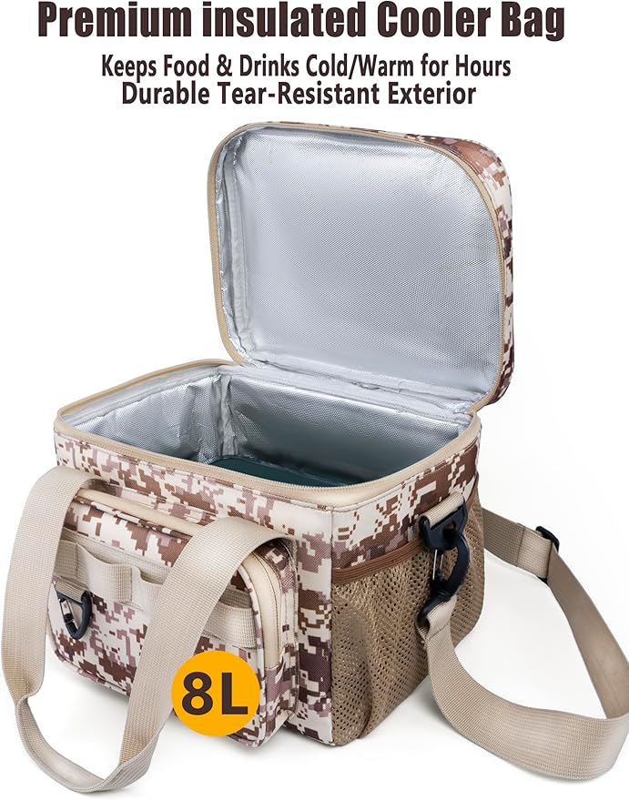 Electric Lunch Box 80W Heated Lunch Boxes for Adults Work/Car/Truck/Home, 1.8L Portable Food Warmer Heating Lunchbox with Insulated Lunch Cooler Bag 12V 24V 110V