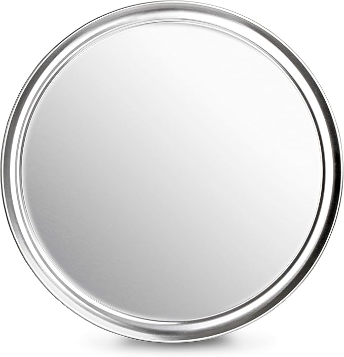New Star Foodservice 50875 Pizza Pan/Tray, Wide Rim, Aluminum, 10 Inch, Pack of 6