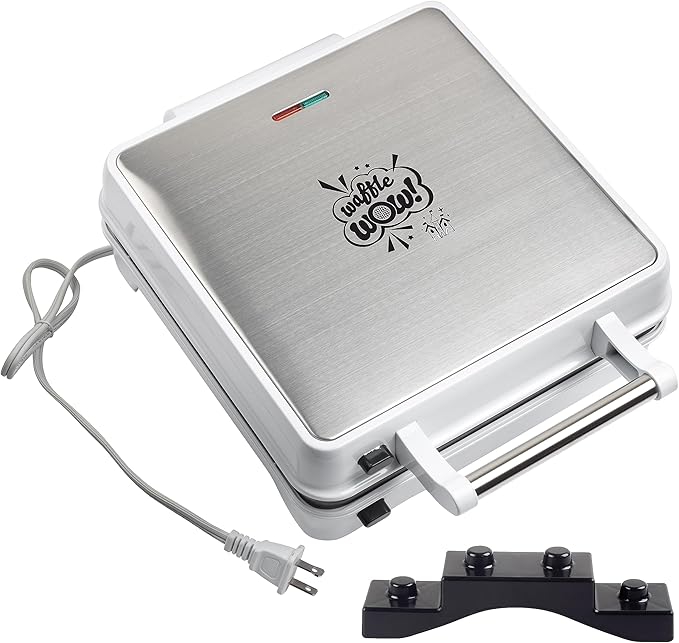 Fantasy Castle Waffle Maker- Bake & Build Castle of Waffles or Pancakes Shaped Like Bricks Knights Princesses Dragons & More- Electric Nonstick Iron w 4 Removable Dishwasher Safe Plates- Kids Gift