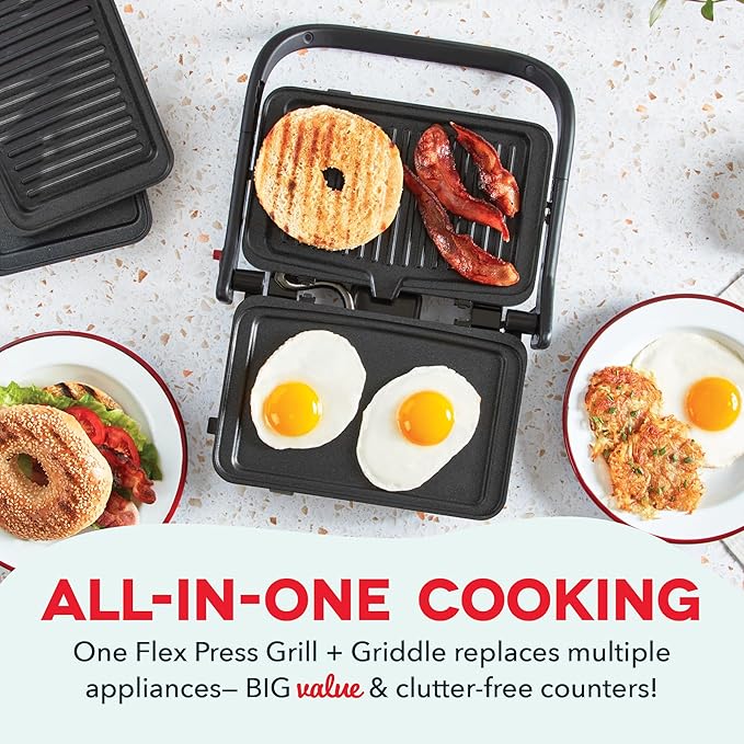 MultiMaker® Flex Press Grill System, Grill + Griddle, Removable Plates - Forged Iron