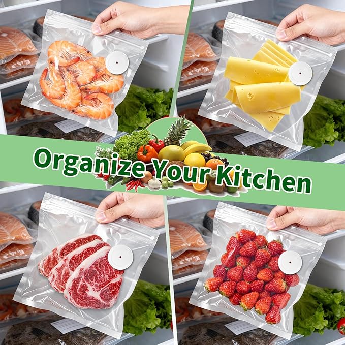 Compact Vacuum Sealer for Food, Portable Handheld Vacuum Sealer Machine with Visible Water Tank, 30 Reusable Bags, 5X Fresh Longer food preservation for Kitchen Meal Prep, Home & Camping