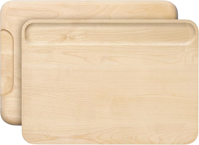 Caraway Cutting Board - Large (17 x 12”) - Double Sided Wood Cutting Board - Made From FSC-Certified Wood - Food-Safe Mineral Oil & Wax Finish