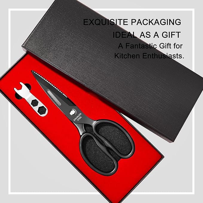 Heavy Duty Poultry Shears That Come Apart, All Purpose Kitchen Shears for Food,3Cr14 Fully Forged Stainless Steel Sharp Blades for Chicken,Meat,Seafood,Herbs Kitchen Scissors