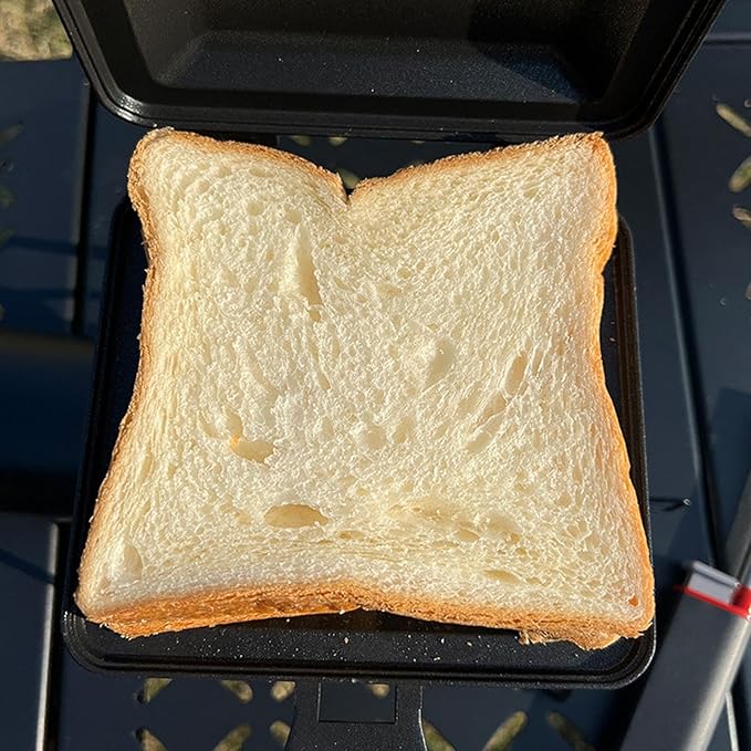 Press Sandwich Maker with Non Stick Plates, Foldable Portable Breakfast Maker Press Pan for Kitchen Camping