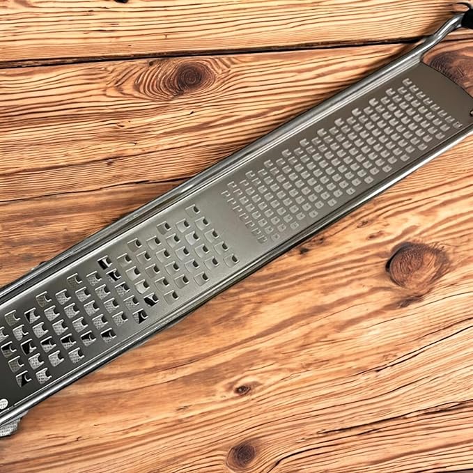 Premium Stainless Steel Zester Grater with Wooden Handle