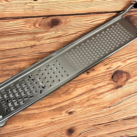 Premium Stainless Steel Zester Grater with Wooden Handle