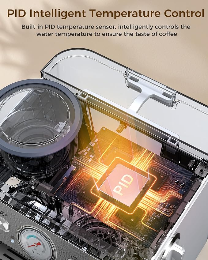 COWSAR 15 Bar Espresso Machine with Grinder & Milk Frother Steam Wand, 58mm Commercial Espresso Maker for Cappuccino and Latte, Perfect Expresso Coffee Machines for Home and Café Use