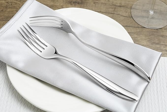 Dinner Forks,18/10 Stainless Steel Silverware Forks,Set of 12,Dishwasher Safe