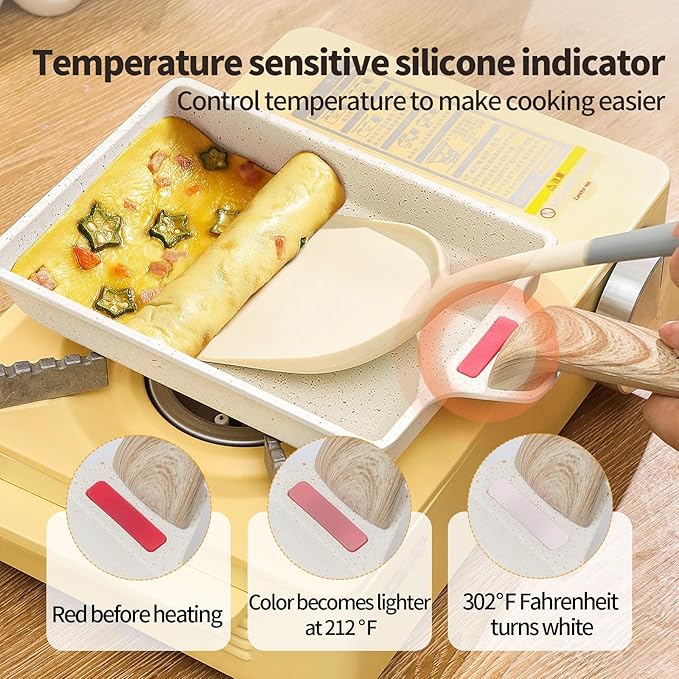 MAXCOOK Small Egg Pan Tamagoyaki Nonstick Japanese Omelette Square Egg for Induction Gas Ceramic Stovetop