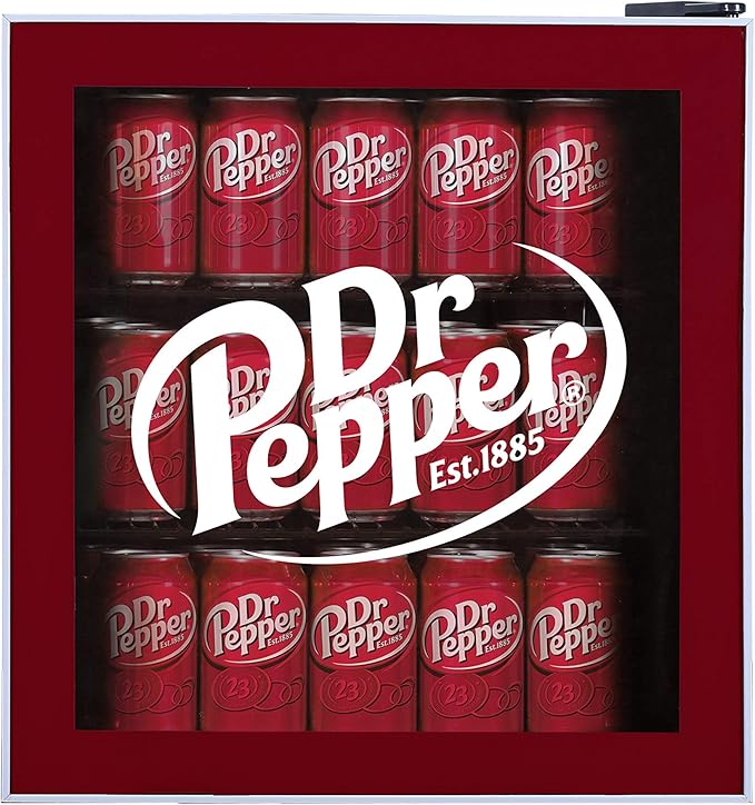 Curtis MIS169DRP DR. Pepper 50 Can Beverage Cooler, Glass Door, 1.8 cu ft, Maroon