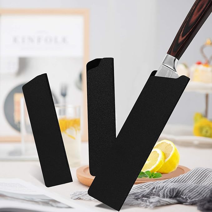 XYJ Knife Case Set Universal Knife Edge Guards for 5'' Santoku Deba Chef Knife Sheath Sleeve ABS Knife Cover Case Blade Protectors for Japanese Style Knife(Knives Not Included)