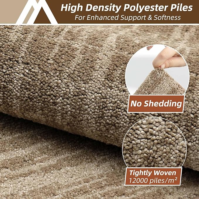 COSY HOMEER Kitchen Rugs 20"x32"+20"x48",Absorbent Soft Kitchen Mats for Floor,Non Slip Kitchen Runner Rug,Washable Kitchen Floor Mats for Sink Mat,Hallway,Laundry,Taupe