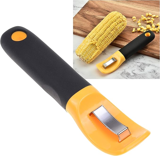1x Corn Peeler for Corn on the Cob with Cover - Kitchen Gadgets Kitchen Utensils Corn Peeler Tool - Corn Husker Corn Scarper Corn Cob Stripping Tool Corn Knife Potato Peeler Apple Peeler Orange Peeler