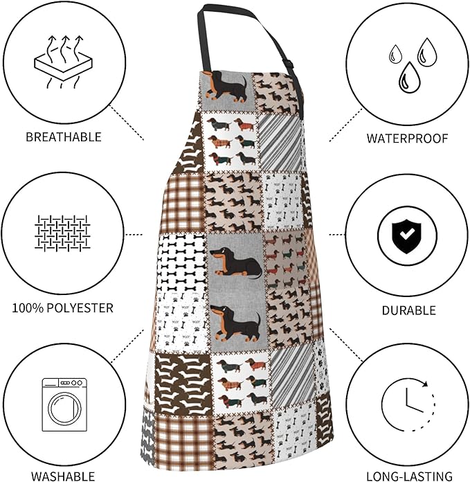 Apron with Pockets Aprons for Women Men Kitchen Chef Apron for Cooking Gardening Server Waitress Painting