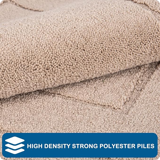 PURRUGS Machine Washable Kitchen Runner Rug 32" x 70", Non-Slip/Skid Hallway Runner Rug, Super Absorbent Soft Area Rug for Kitchen, Hallway & Laundry, Rolled Packaging, Beige
