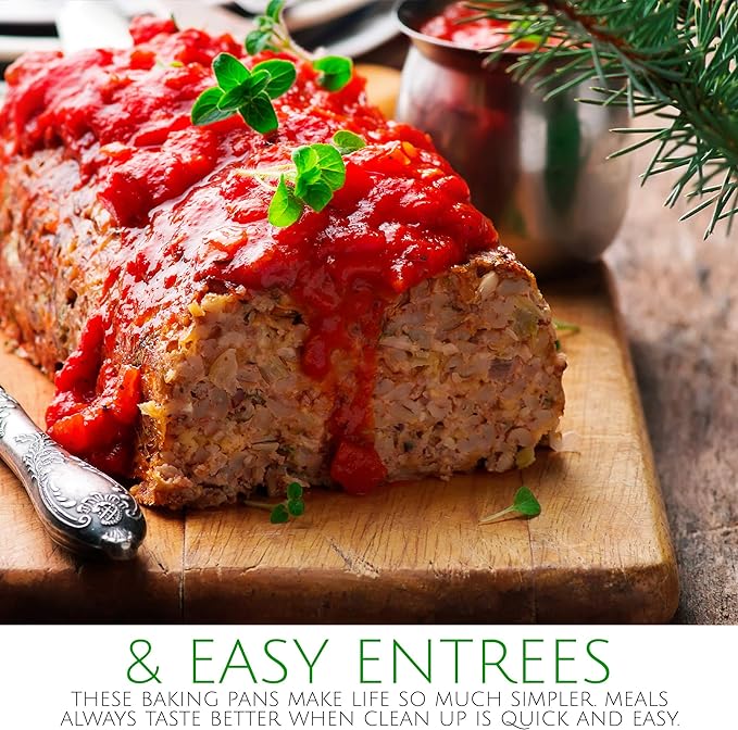 Plasticpro [1 Lb 50 Pack] Disposable Loaf Pans Aluminum Tin Foil Meal Prep Bakeware - Cookware Perfect for Baking Cakes, Bread, Meatloaf, Lasagna 1 Pound 6'' X 3.75'' X 2''
