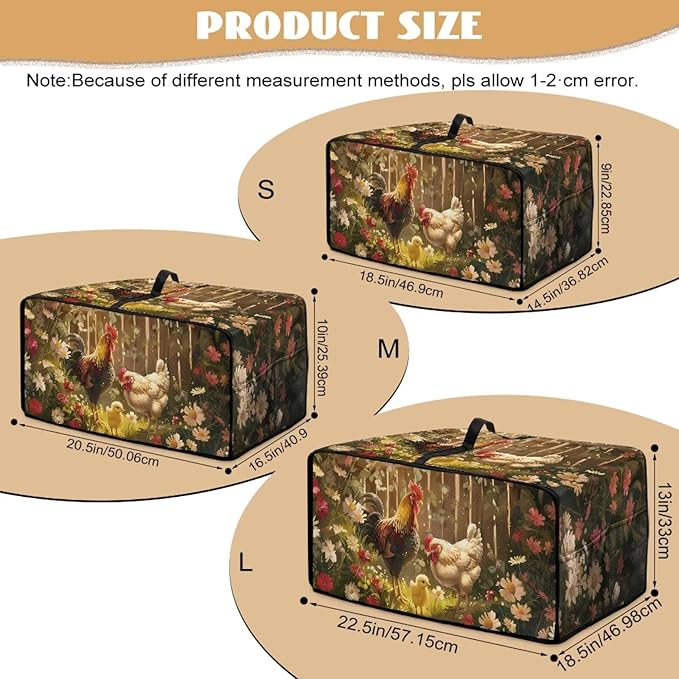 Doojoayie Kitchen Toaster Dust Cover Compatible with 8 Slice Toaster Dust Protection Cover Rooster Print Kitchen Decoration Small Appliance Protector