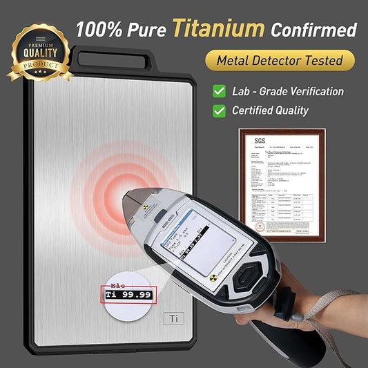 Titanium Cutting Boards for Kitchen Chopping Board with Handle Large Big Small Kitchen Meat Butcher Block 2 in 1 Pure Titanium and Wheat Straw PP Not Wood Bamboo Plastic Silicone Teak Black/White