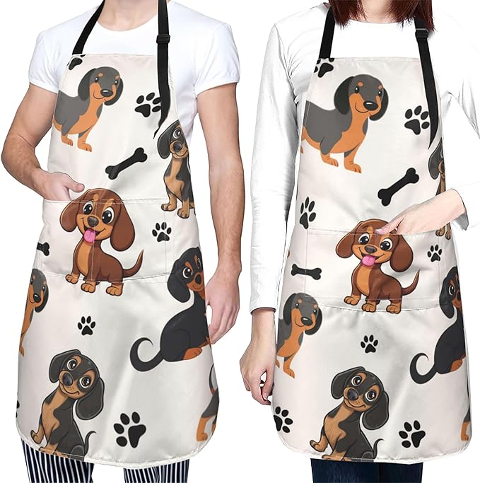 Apron with Pockets Aprons for Women Men Kitchen Chef Apron for Cooking Gardening Server Waitress Painting