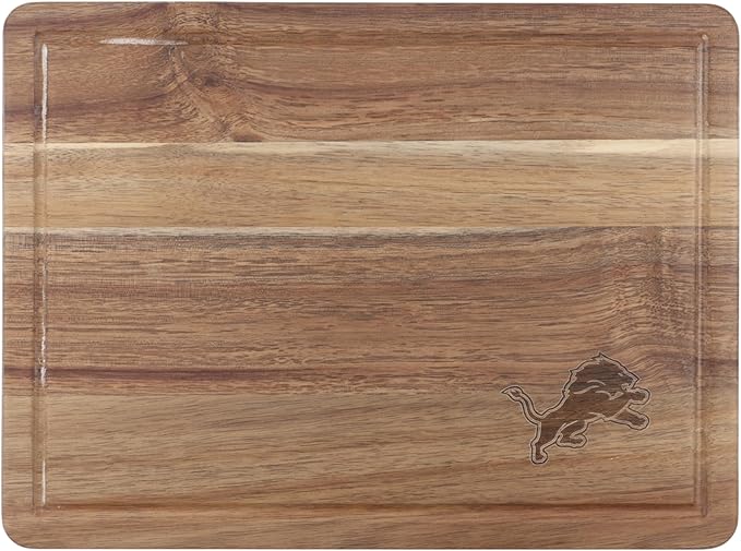 The Memory Company Officially Licensed NFL Acacia Cutting Board – 11.7" x 15.7" Durable Wood Chopping & Serving Board with Team Logo